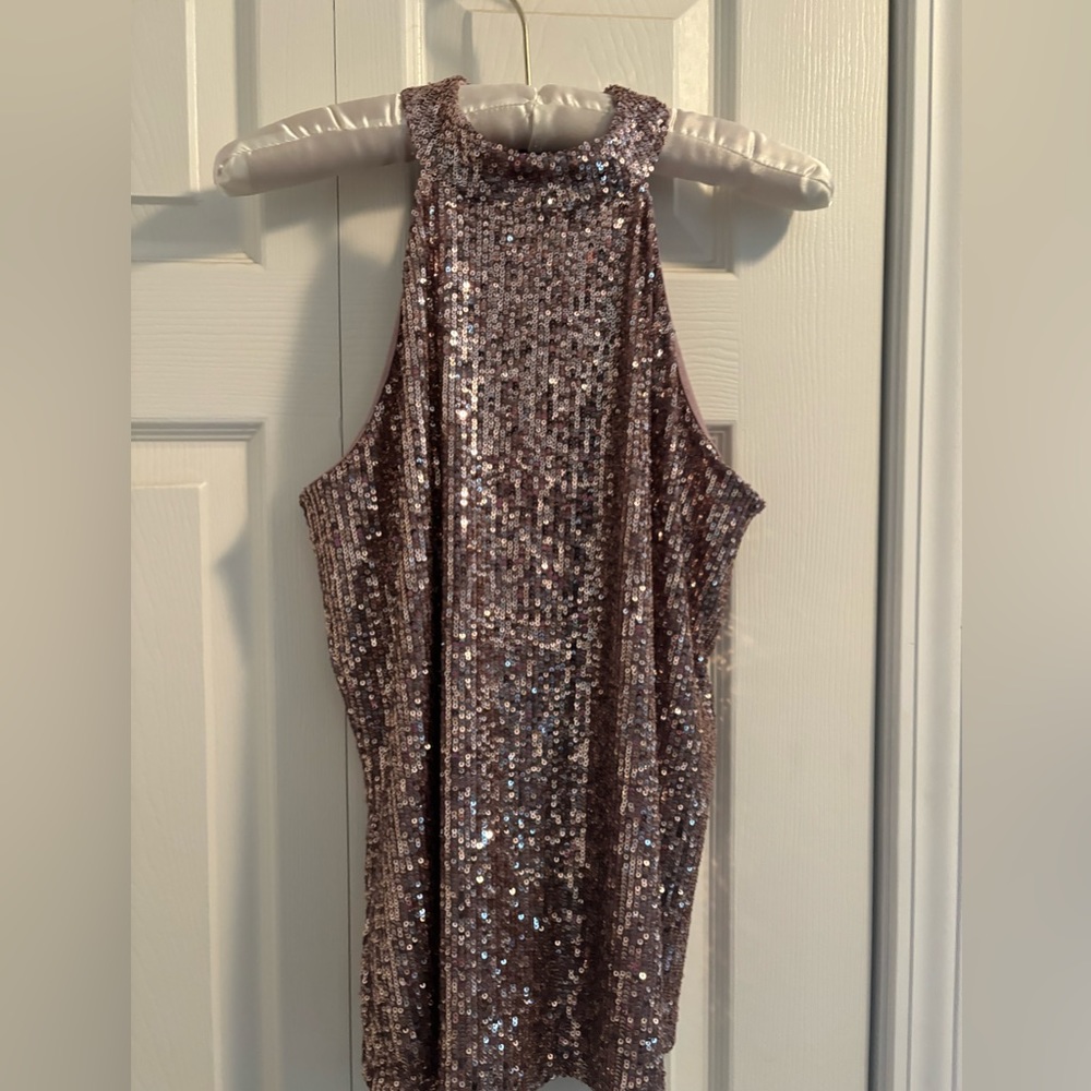 Sequin halter top